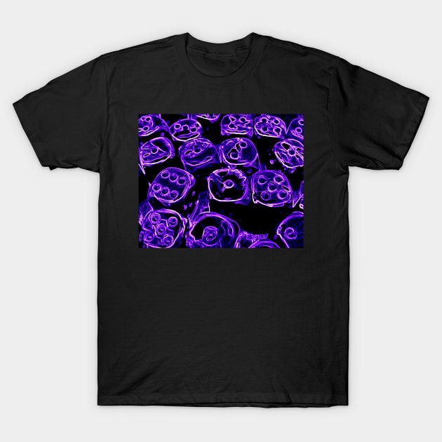 Neon Purple Dice T-Shirt by ARTWORKandBEYOND